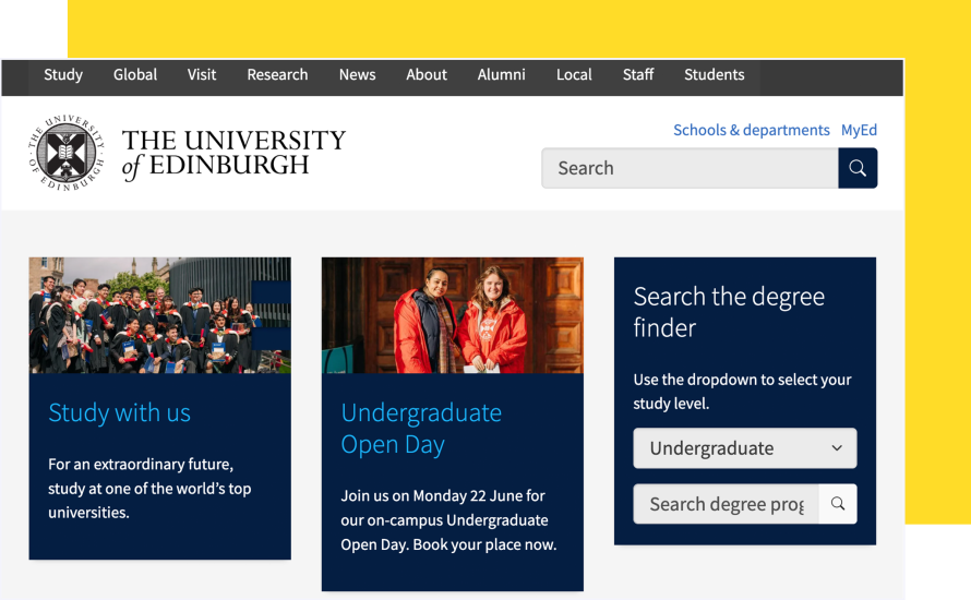 University of Edinburgh homepage