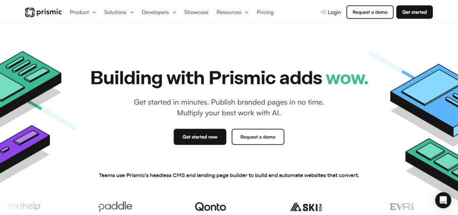 Prismic’s homepage.